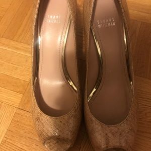 Stuart weitzman peep toe heels size 9.5